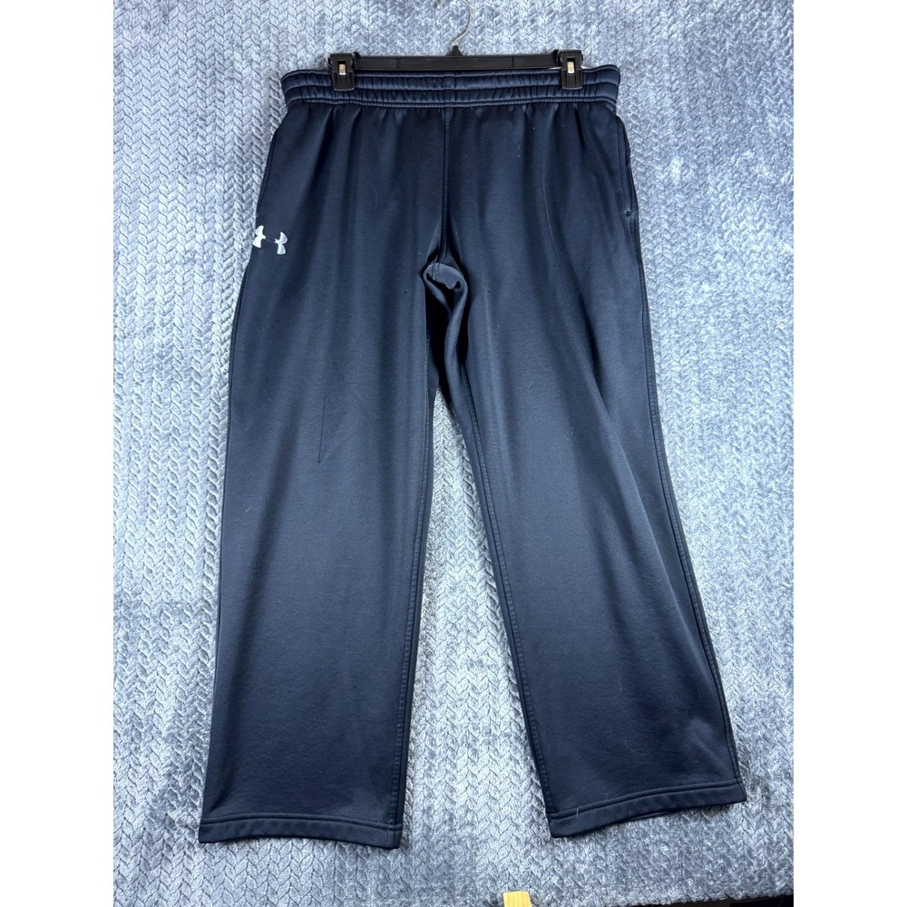 Under Armour Storm 1‎ Sweatpants Mens XL Black Loose Fleece Lined Straight Leg